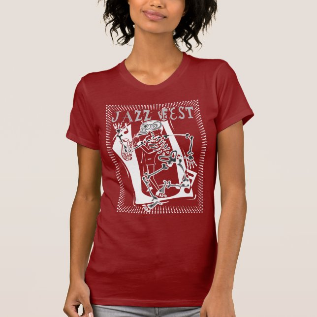 T-shirt Jazz Fest Skeleton 2011 (Devant)