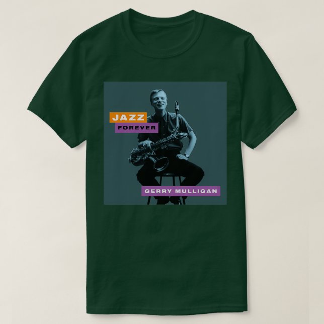 T-shirt Jazz Forever Gerry Mulligan (Design devant)