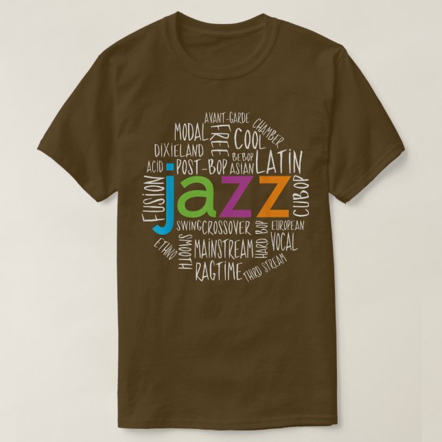 T-shirt Jazz Genres Fun  (Design devant)