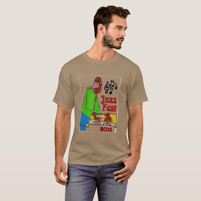 T-shirt Jazz Music, Piano Player 2018 (Devant entier)