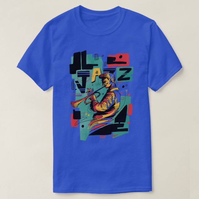T-shirt Jazz Music Style Abstrait  (Design devant)