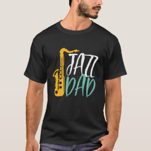 T-shirt Jazz Papa Cool Saxophone Vintage Joueur Père