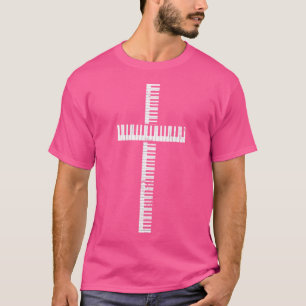T-shirt Jazz Piano Chemise Christian Cross Jesus Keys Cade