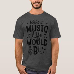 T-shirt Jazz & Rock Band Sans Musique La vie serait Borni