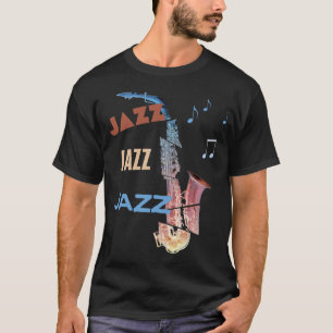 T-shirt Jazz Saxophone Art moderne