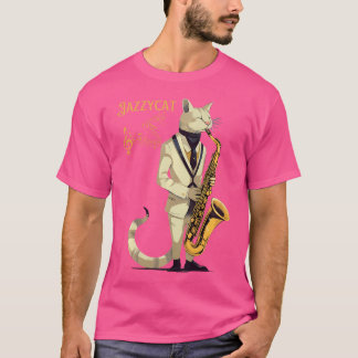 T-shirt Jazz Sur Trumpet Saxophone Player Musicien Retro J