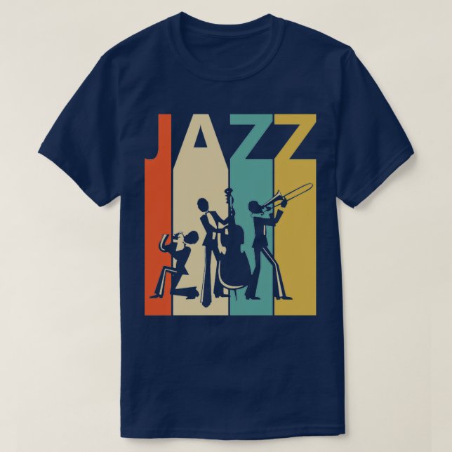 T-shirt Jazz Vintage Jazz Music Lover  (Design devant)