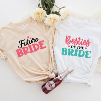 T-shirt JAZZY maillot de fête de la mariée, future mariée