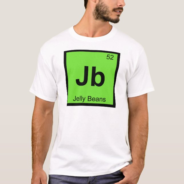 T-shirt Jb - Chimie des haricots de gelée Symbole de table (Devant)
