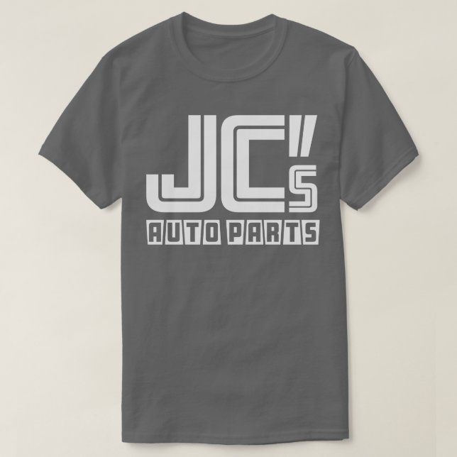 T-shirt JC Auto Parts Single-Side White sur couleur solide (Design devant)