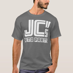 T-shirt JC Auto Parts Single-Side White sur couleur solide