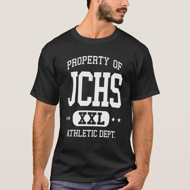 T-shirt JCHS Retro Athletic Property Dept 1 (Devant)