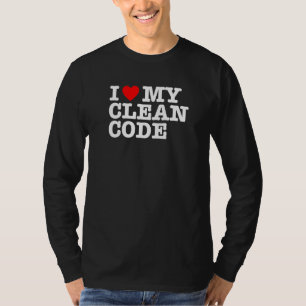 T-shirt J'Coeur Mon Code Propre Drôle Citation It Geek Ner
