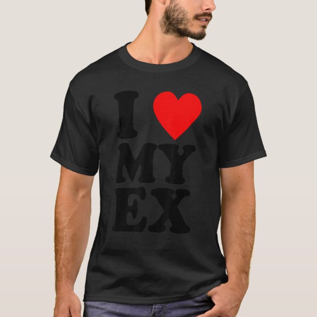 T-shirt J'Coeur Mon Ex Coeur Coeur Petit ami ami ami ami H (Devant)