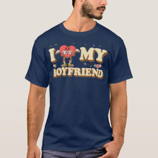 T-shirt J'Coeur Mon Petit-Ami Aimer Valentine Super Couple