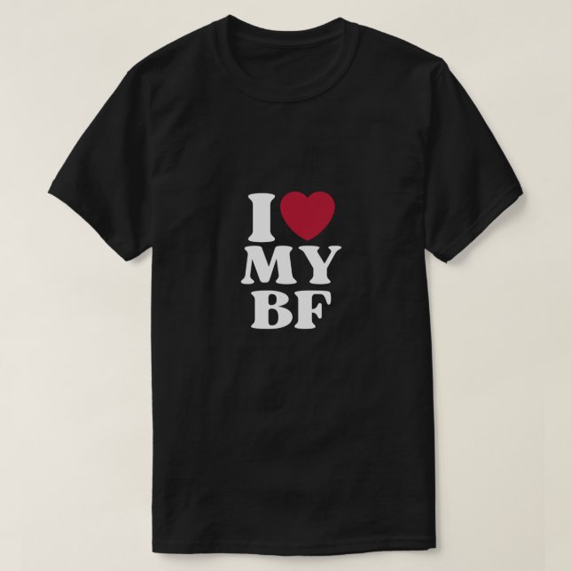 T-shirt J'Coeur Mon Petit Ami BF (Design devant)