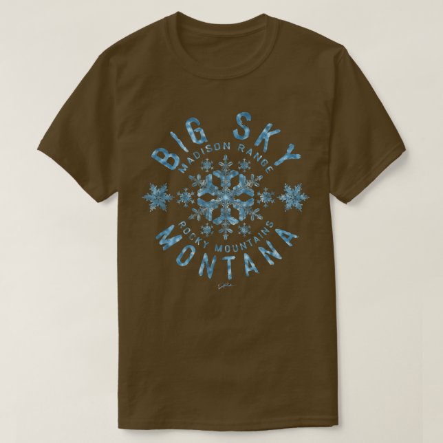 T-shirt JCombs Big Sky, Montana, Snow 347 (Design devant)