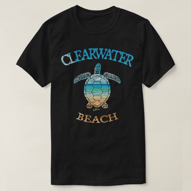 T-shirt JCombs Clearwater Beach, FL, Sea Turtle and Beach  (Design devant)