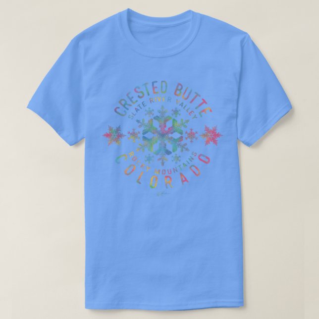 T-shirt JCombs Crested Butte, CO, Neige (Design devant)