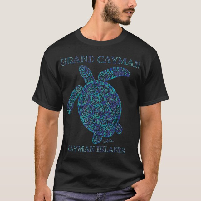 T-shirt JCombs Grand Cayman îles Caïmans Tortue de mer T (Devant)