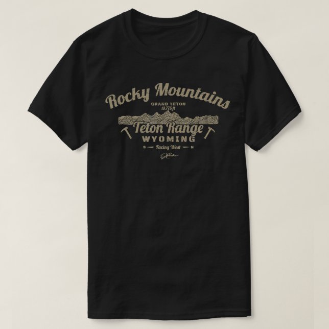 T-shirt JCombs Grand Teton, Teton Range, Rocheuses (Design devant)
