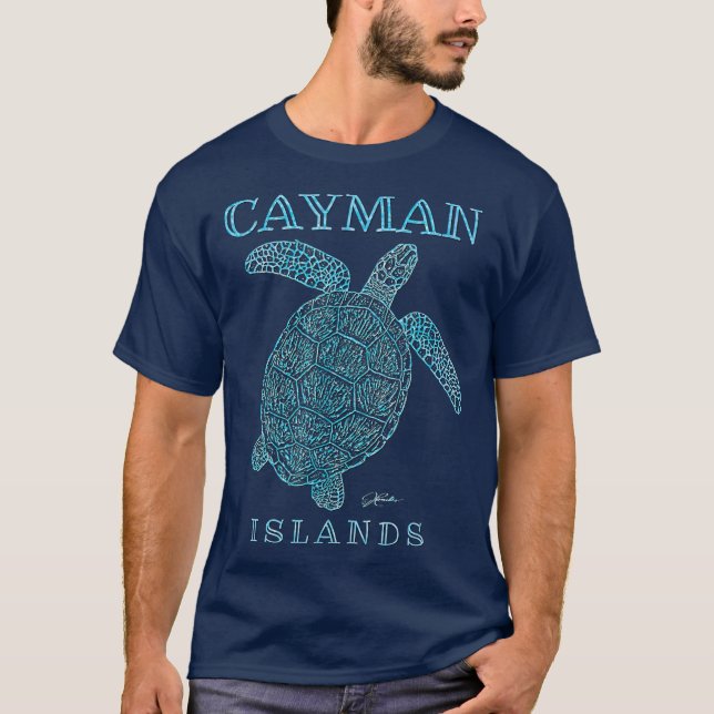 T-shirt JCombs Îles Caïmans Tortue marine (Devant)