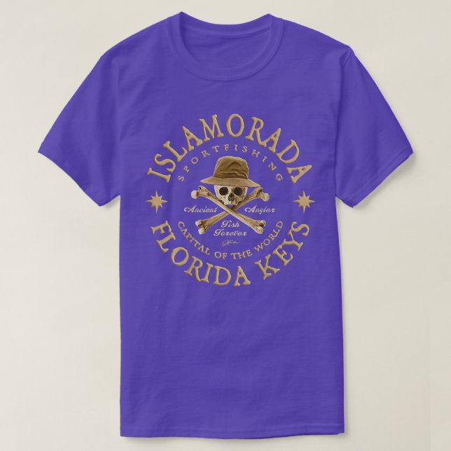 T-shirt Jcombs Islamorada, Floride, Ancien pêcheur, Pêche (Design devant)