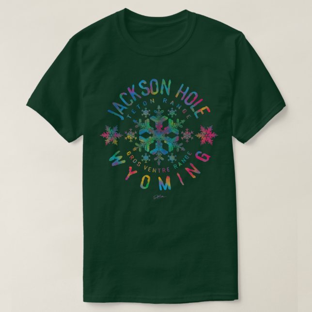 T-shirt JCombs Jackson Hole, Wyoming, Neige 351 (Design devant)