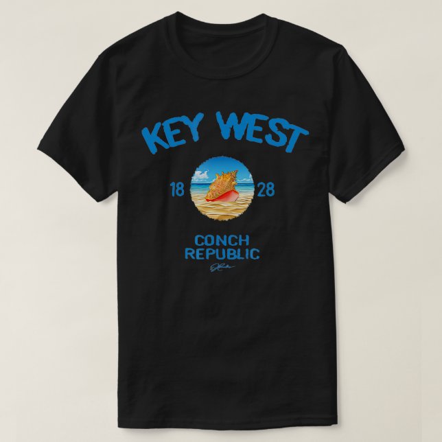 T-shirt JCombs Key West, FL, République de Conch (Design devant)