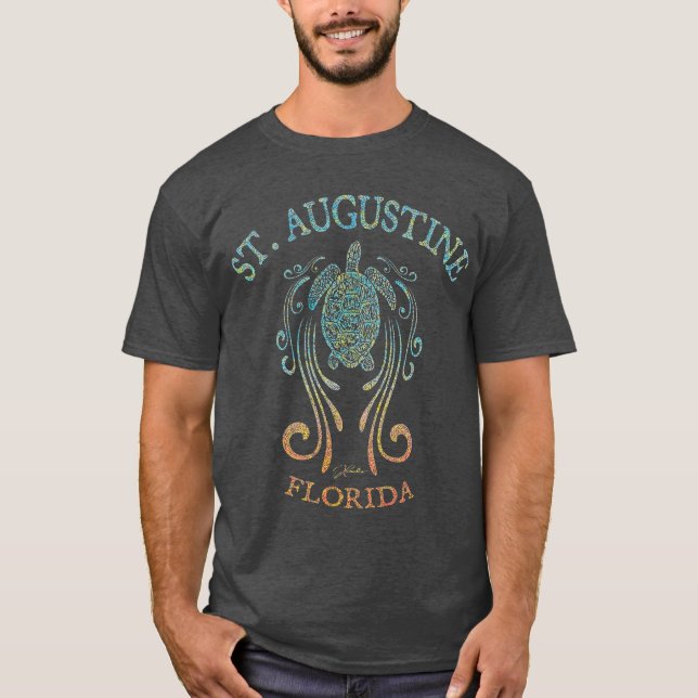 T-shirt JCombs St Augustine FL Sea Turtle dans le T (Devant)