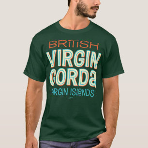 T-shirt JCombs Virgin Gorda, BVI, Retro, Plage