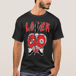T-shirt JD 4 Rouge Tonnerre Cœur qui dégouline de Rouge To