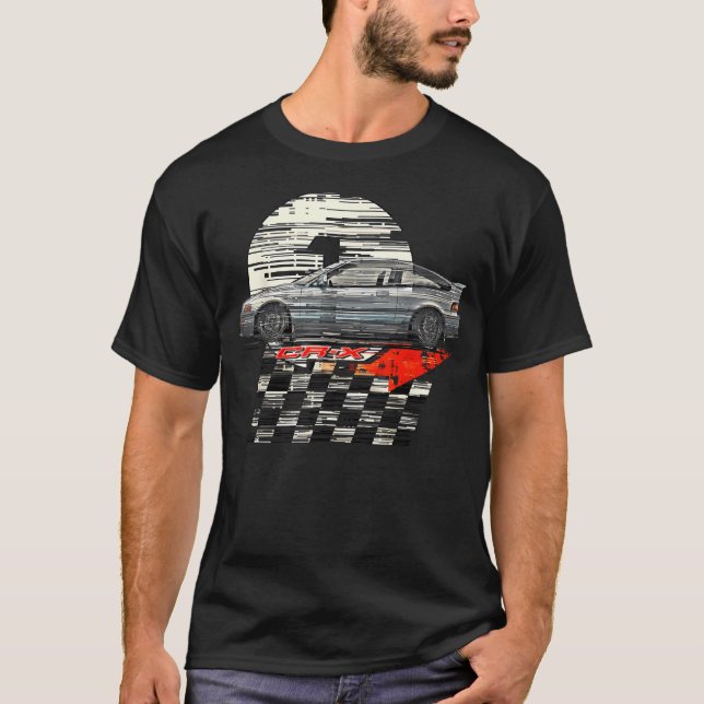 T-shirt Jdm Cr-X Ed9 Sport Coup Icône De La (Devant)