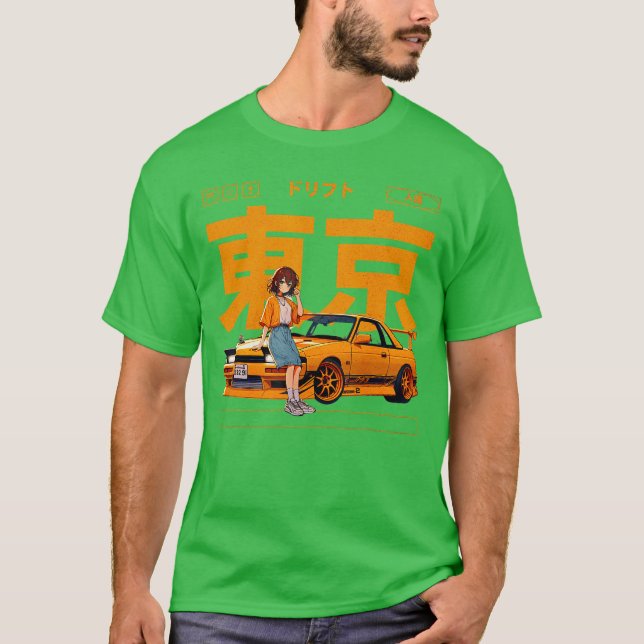 T-shirt JDM Tokyo Japon Course de Drift Réglage Rétro Vint (Devant)