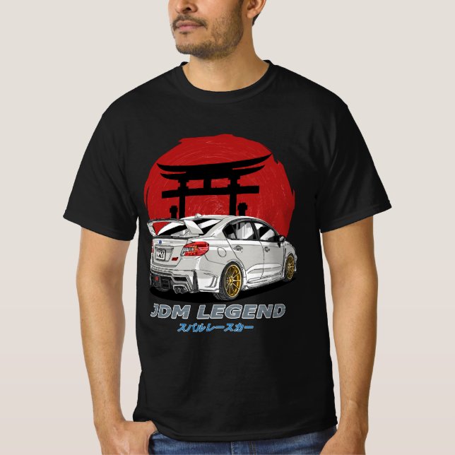 T-shirt JDM White Subie Impreza WRX ST-Shirt (Devant)