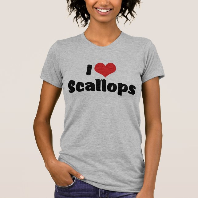 T-shirt Je adore les pétoncles cœur (Devant)