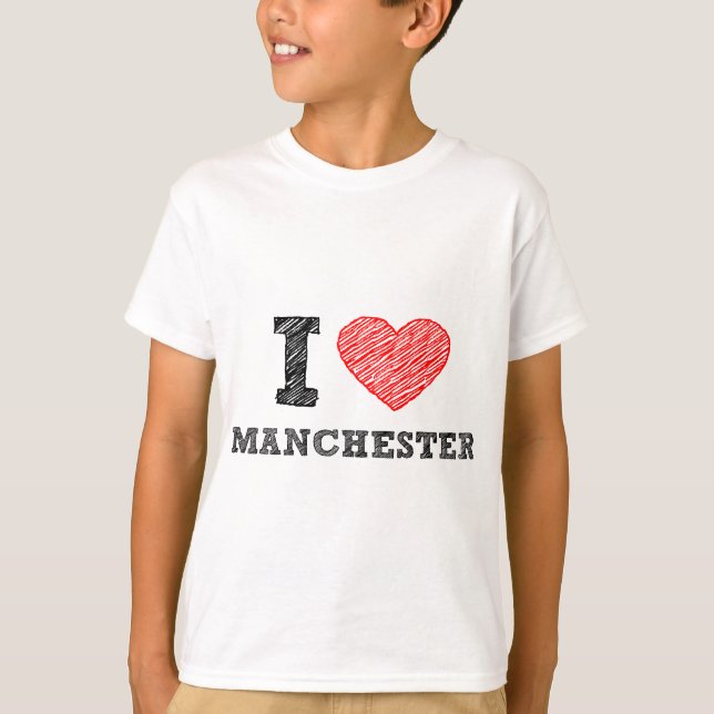 T-shirt Je-amour-Manchester (Devant)