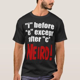T-shirt "je" avant anglais drôle de "e" -