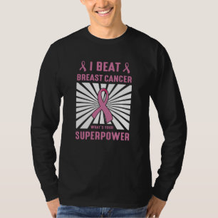 T-shirt Je bat le cancer du sein Survivant Superpower Prid