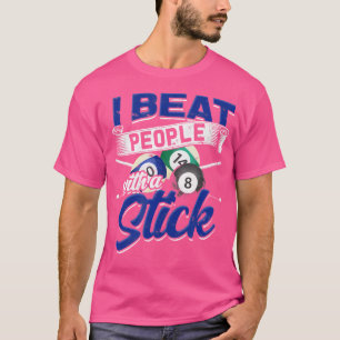 T-shirt Je Bats Les Gens Avec Un Billard Snooker Billard