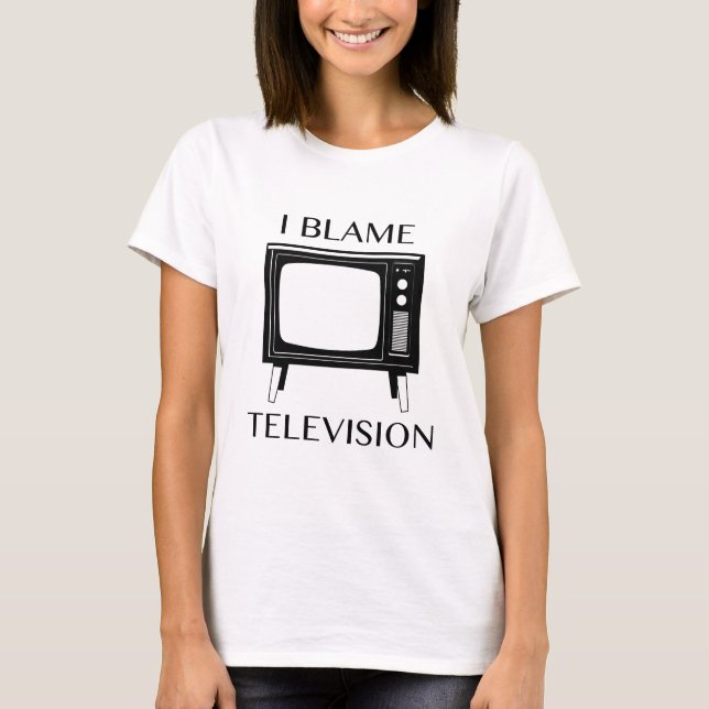 T-shirt Je blâme la télévision (Devant)