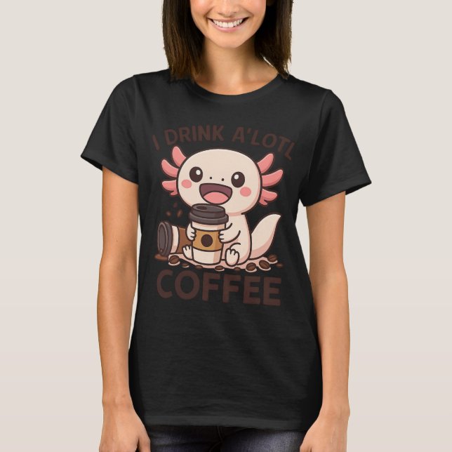 T-shirt Je bois beaucoup de café (Devant)