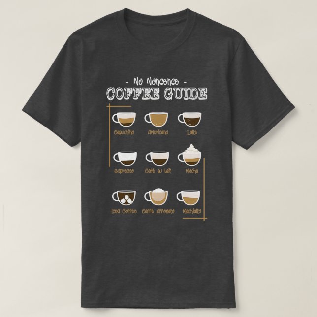 T-shirt Je Bois Beaucoup De Café Guide Barista (Design devant)