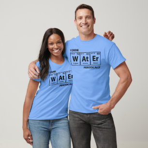 T-shirt Je Bois De L'Eau Périodiquement - Phrase Périodiqu
