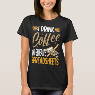 T-shirt Je Bois Du Café Générer Des Tableaux Drôle Compte
