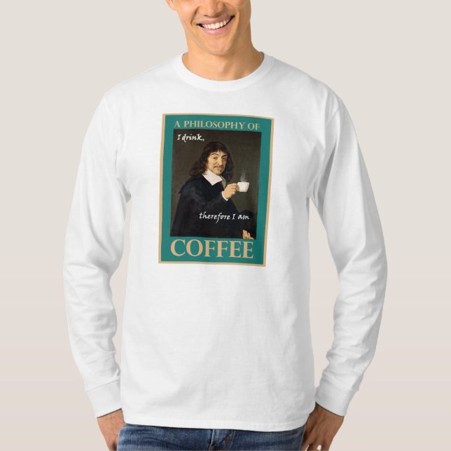 T-shirt Je bois, par conséquent je suis (Devant)