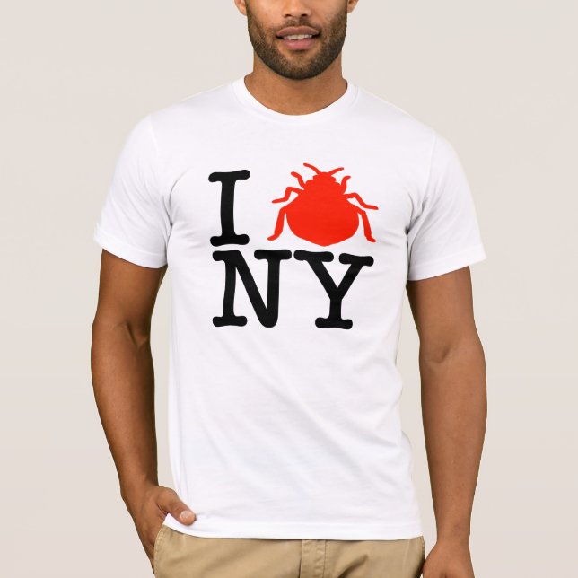 T-shirt Je branche New York sur table d'écoute (Devant)