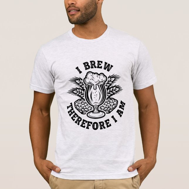 T-shirt Je brasse donc je suis (Devant)