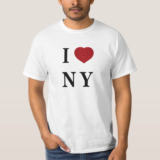 T-shirt Je Cachais Mes Sentiments Pour NY (Devant)