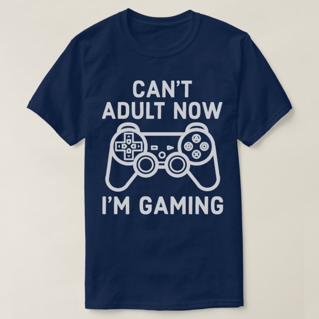 T-shirt Je Cant Adulte Maintenant Im Jeu Gamer Console (Design devant)